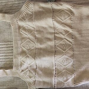 Knit sweater top cream